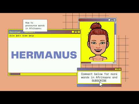 How to pronounce Hermanus in Afrikaans