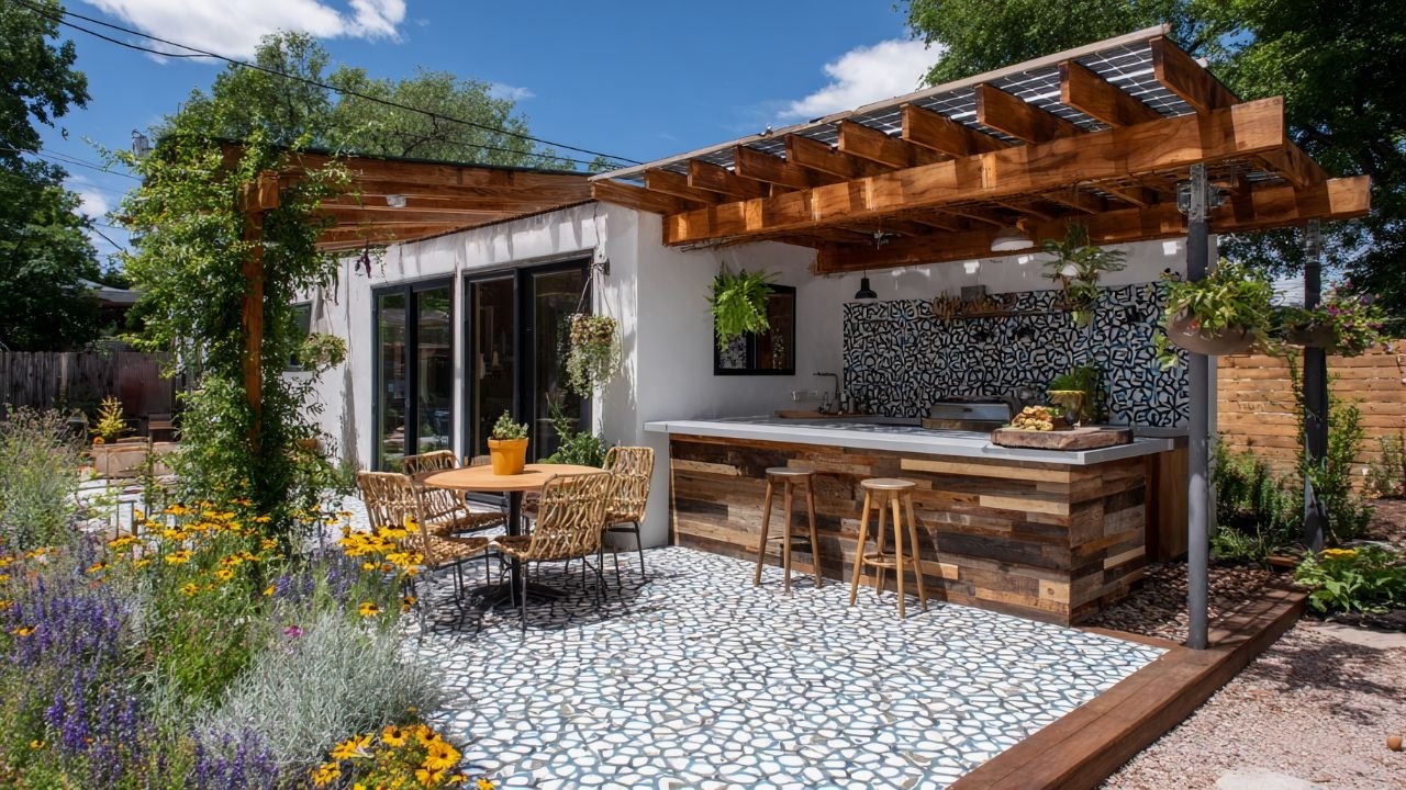 2025 Outdoor Kitchen Goals Reclaimed Wood & Spanish Inspired Design