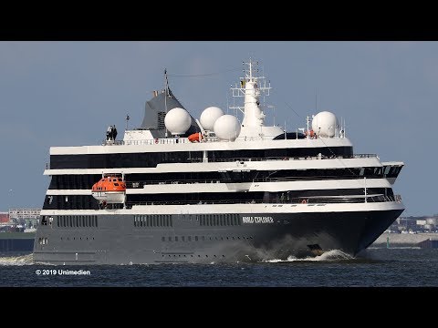 WORLD EXPLORER | Der Erstanlauf in Hamburg (mit Schiffshorn) | 4K-Qualitäts-Video