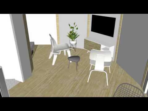 14 Wall Freedom Yurt Cabin Interior Concept with Storage Loft