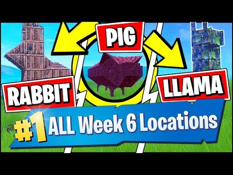 visit a wooden rabbit a stone pig and a metal llama location fortnite season 8 week 6 challenges - metal llama fortnite location season 8