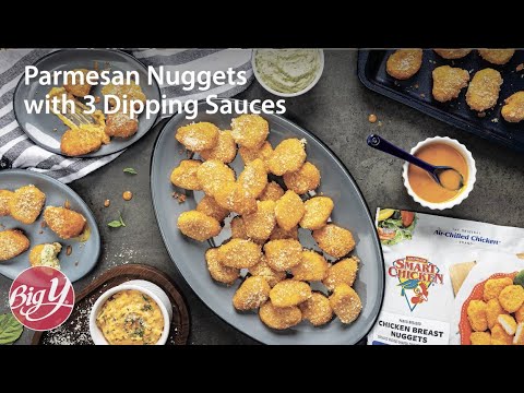 Parmesan Nuggets with 3 Dipping Sauces Recipe