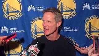 Kerr postgame Warriors (32-6) vs Kings: defense, early timeout, Zaza, DeMarcus, Ron Adams, Draymond