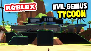 Building a SUPER BASE in Roblox Evil Genius Tycoon