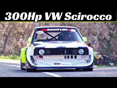 300Hp VW Scirocco MK1 Hillclimb Monster driven by Thomas Strasser - 2.0-liter 16v Engine Sound!