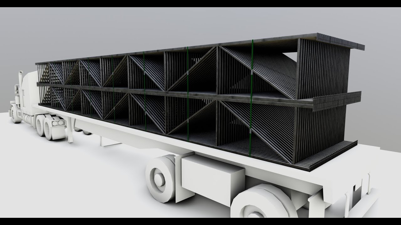 CARGO MODELS FOR TRUCK TRAILER-Roof Modul Type-4 3D Model