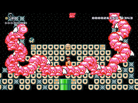 Planet Wiggler Must Die ~ by Danno ~ SUPER MARIO MAKER Raw GAMEPLAY