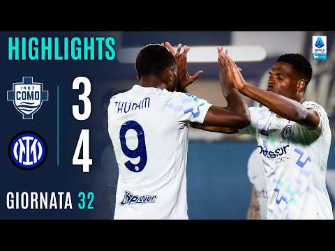 Video highlights della Como vs Inter (3 a 4) - Giornata 32 - Fantacalcio e fantamedie