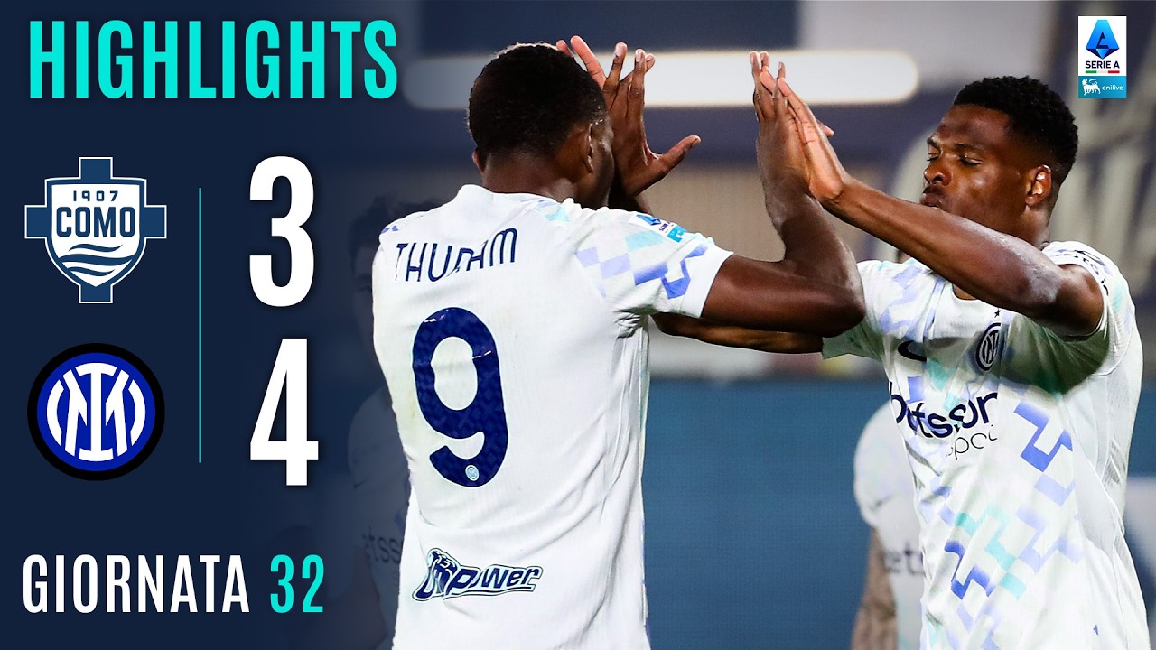 Scatto SCUDETTO Con THURAM-DUMFRIES | COMO-INTER 3-4 | HIGHLIGHTS | SERIE A ENILIVE 2025/26