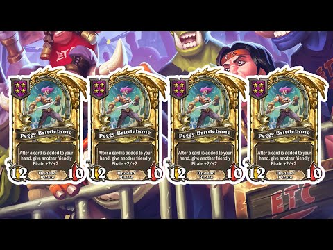Quadruple Golden Peggy Speedruns a Lobby | Dogdog Hearthstone Battlegrounds