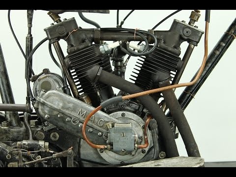 Terrot 1919 500cc V-twin MAG ioe - start up