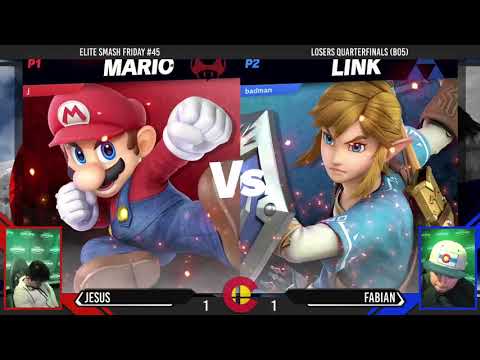 Elite Smash Friday #46 - Jesus (Mario) Vs. Fabian (Toon Link, Link) - Losers Quarterfinals