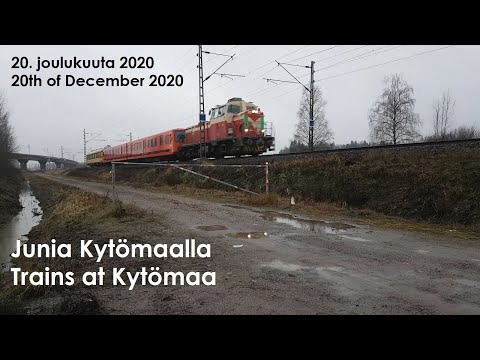 Keskipäivän junia Kytömaalla 20.12.2020 | Noon trains at Kytömaa on the 20th of December 2020