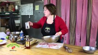 Stuffed Pork Chops featuring Cherry Ginger Sauce - Door County Pantry