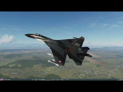 DCS - SU 27 beautiful "diavoli rossi" (red devils) italian skin free flight