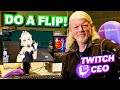 Filian does a backflip for the CEO of twitch