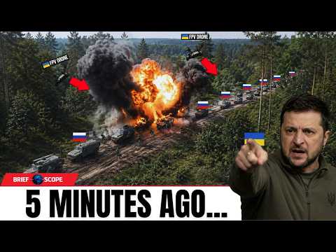 Russian Logistics Convoy Enters Kreminna Forest Road — 5 Minutes Later, TRAPPED!