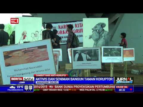 Seniman dan Aktivis Makassar Bangun Taman Koruptor