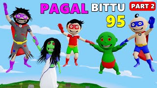 Pagal Bittu Sittu 95 | Superhero Cartoon Part 2 | Bittu Sittu Toons | Pagal Beta | Cartoon Comedy