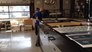 Printing the glow-in-the-dark cover of Landscape and Energy