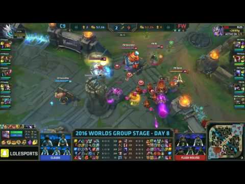 C9 vs FW Maple's smart use of Ryze ult Worlds 2016