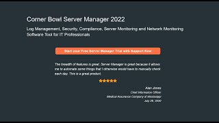 Vidéo de Corner Bowl Server Manager