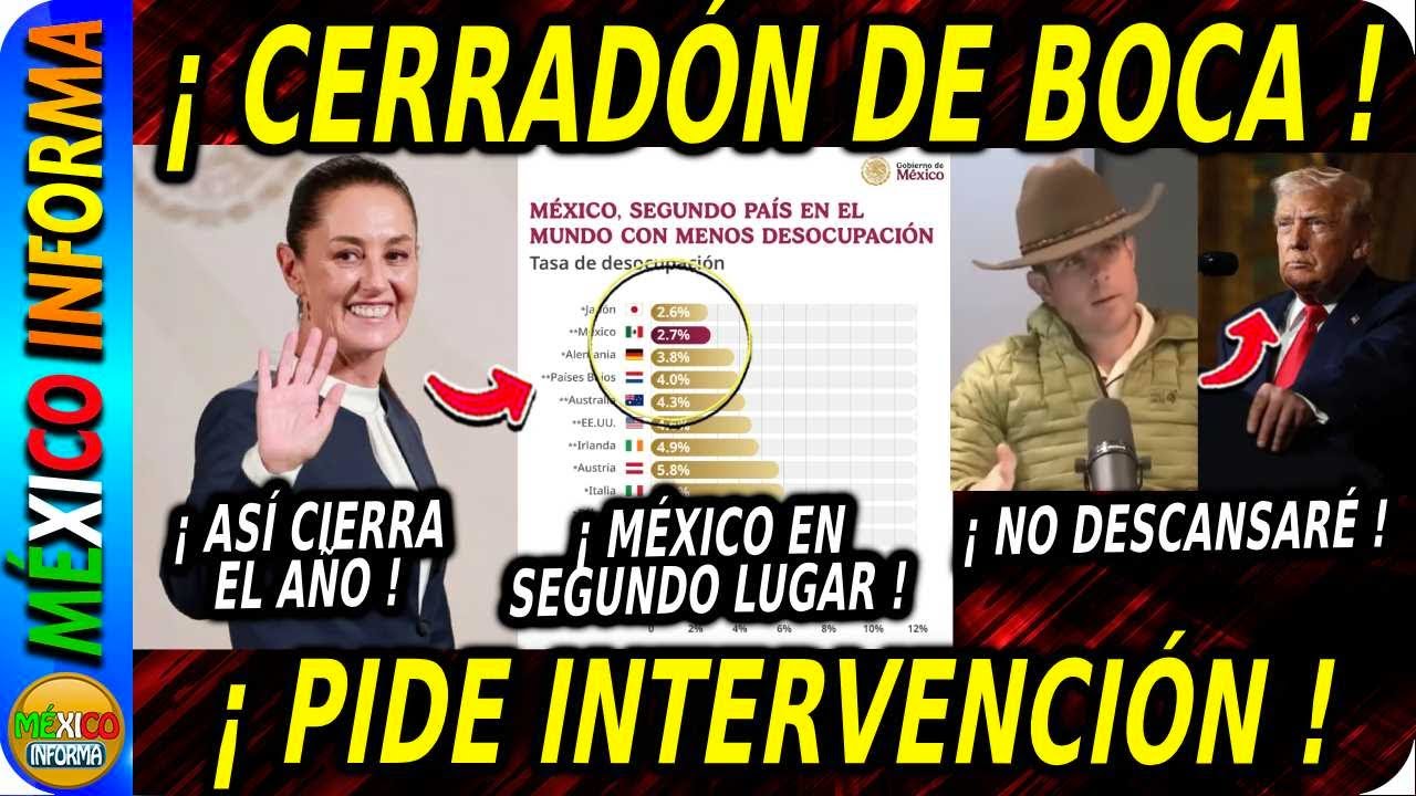 CERRADÓN DE BOCA ANTES DE ACABAR EL AÑO. TAFOLLA PEDIRÁ AYUDA A USA. RECONOCEN A LA PRESIDENTA.