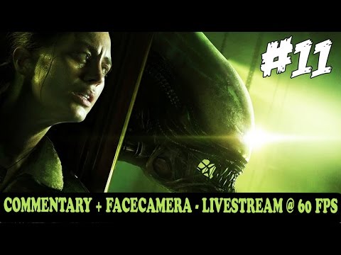 Alien Isolation Walkthrough Gameplay Part 11 "Seaching for Cylinder, Facepalm" FaceCam / Live Stream