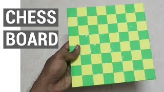 How to Make Chess Board with Paper and Cardboard - Chess Board Craft
