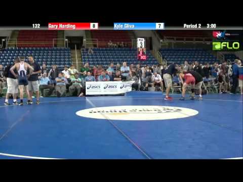 Junior 132 - Gary Harding (Oklahoma) vs. Kyle Gliva (Minnesota)