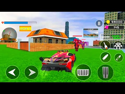 Robot Multi transformers 3d-Android game player-eagle robot car games-new robot trasnformation game