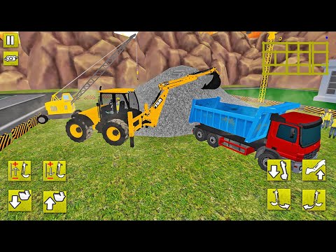 City Road Construction Simulator 2020 - Excavator Loading Sand into Dump Truck - Android Gameplay