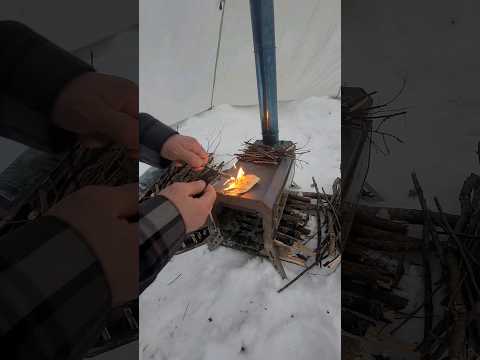 Hot Tent Camping Wood Stove Setup - Pomoly Traveller
