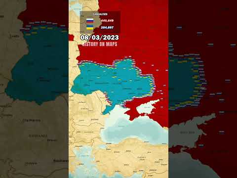 Russian Invasion of Ukraine (2022-Present) in 1 minute using Map
