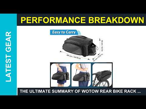 WOTOW Waterproof Rear Bike Rack Bag, Reflective Bike Storage Saddle Bag for Bicycles Rear Rack, 8L Panniers Bike Ebike Trunk Bag Cycling Pounch for Travel Commute video review thumbnail