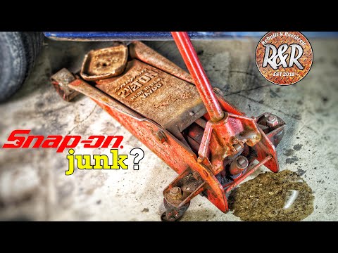 Leaky Rusted Vintage Floor Jack Restoration (Snap-on)