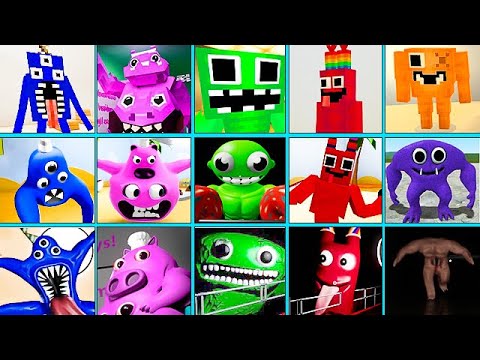 [ALL JUMPSCARES] Garten of Banban 1 2 3 - MINECRAFT - ROBLOX - Fan Game