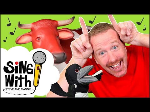 Huge Farm Animal Toys for Kids from Steve and Maggie | Songs for kids | Sing with Steve and Maggie