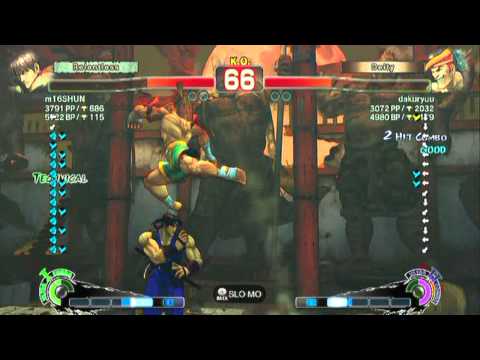SSF4 AE: m16SHUN(Guy) vs dakuryuu(Adon) - HD 720p