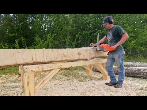 New Chainsaw Mill - Milling Lumber, Building a Workstation for the Mill