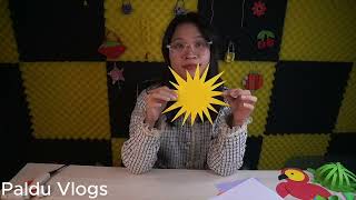 Hướng dẫn làm ngôi sao vàng nhiều cánh bằng giấy siêu đơn giản | Paldu Vlogs