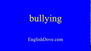 Download lagu How to pronounce bullying in American English. mp3