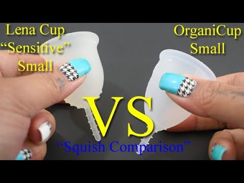 Lena Cup Sensitive Sm vs OrganiCup Sm "Squish" - Menstrual Cups