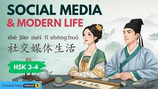 HSK 3-4 | Social Media and Modern Life | 社交媒体是好是坏 | Chinese daily podcast
