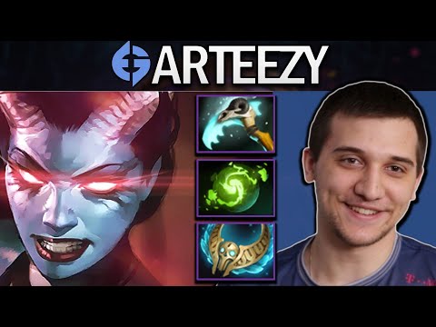Queen of Pain Dota 2 7.32 Gameplay EG.Arteezy with 28 Kills and Revenants Brooch #dota2