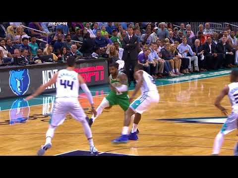 Kyrie Irving crazy between the legs move and finishes with the reverse