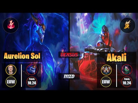 MagiFelix AURELION SOL (Mid) [Electrocute] VS AKALI - Challenger EUW Patch 10.24