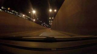 Driving through Bucharest streets by night