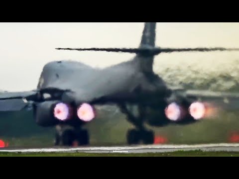 🇺🇸 Epic B-1 Bomber Alarm Setting Takeoff at RAF Fairford