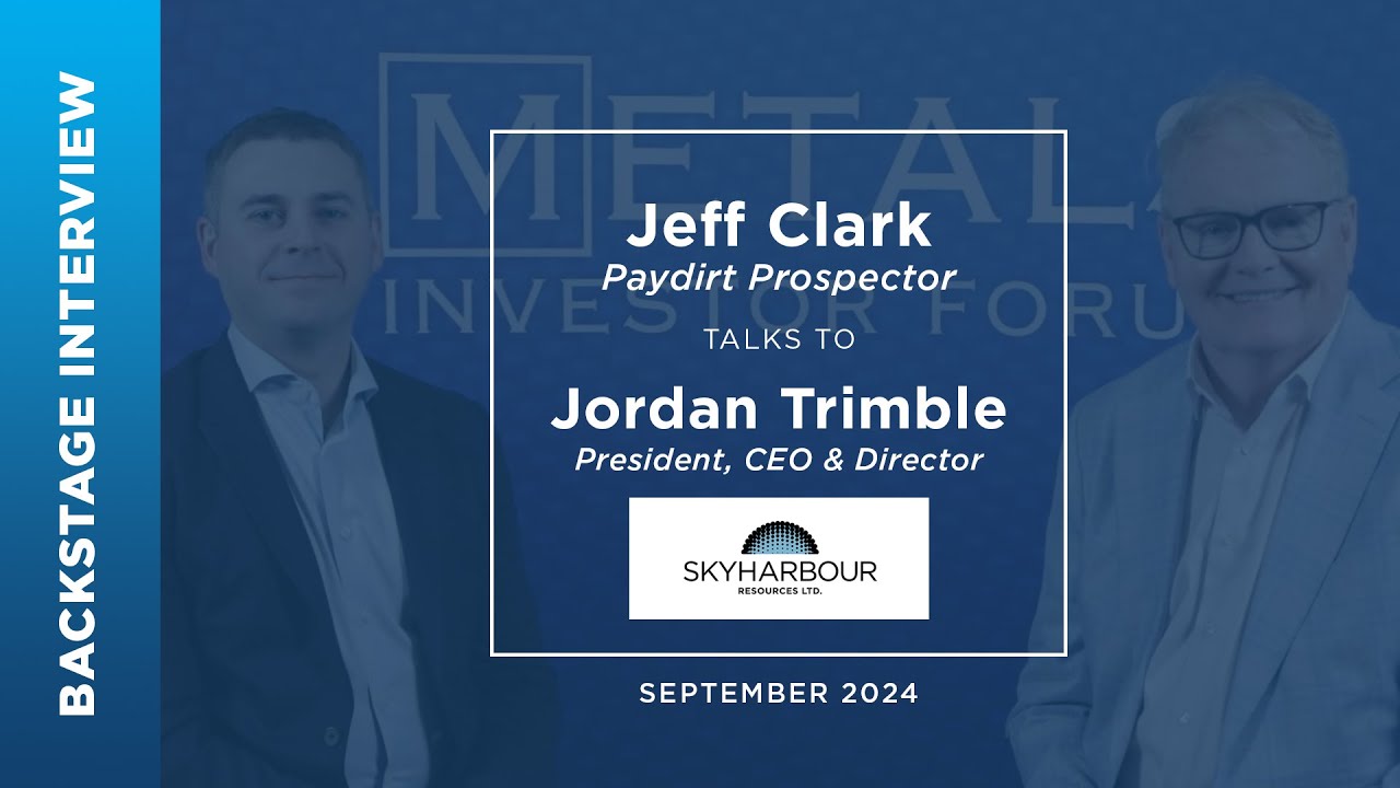 President & CEO Jordan Trimble with Jeff Clark at the Metals Investor Forum